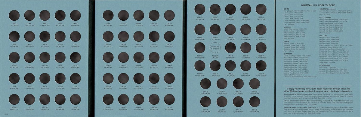Coin Folder, Roosevelt Dimes #2, 1964-2004
