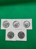 Lot of 5 Modern Kennedy Half Dollars — 2022–2024 — EF to AU