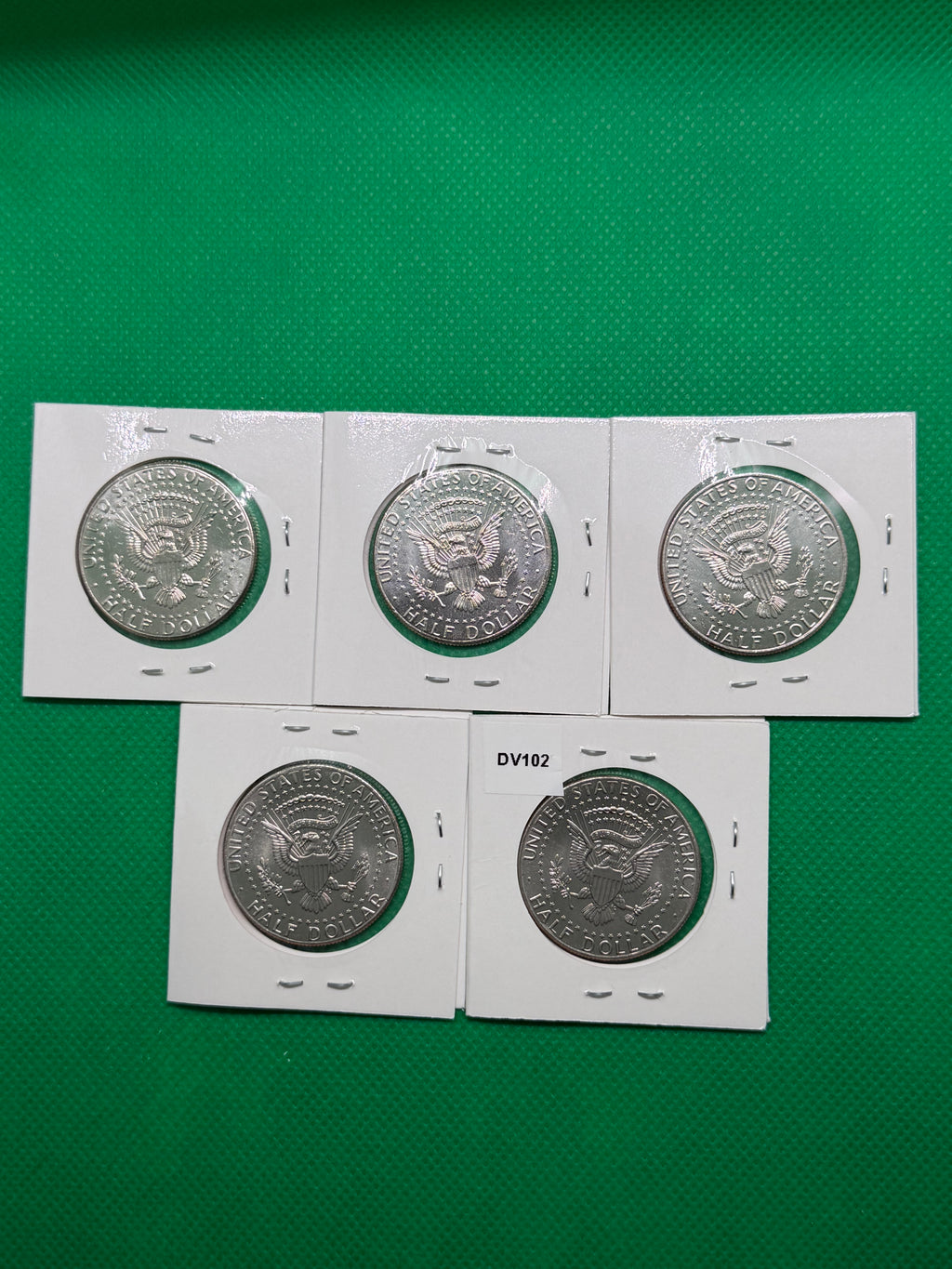 Lot of 5 Modern Kennedy Half Dollars — 2022–2024 — EF to AU