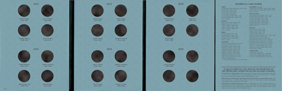 Coin Folder, Presidential Dollar #2, 2012-
