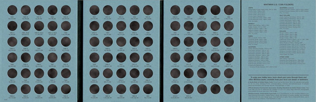 Coin Folder, Lincoln Cents Collection #2, 1941-1974