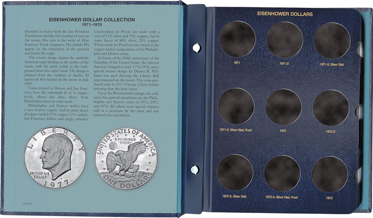 Coin Album - Eisenhower Dollars: 1971-1978 (P, D, & S Mints)