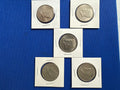 Lot of 5 1776-1976 Kennedy Half Dollars - No Mint Mark - Bicentennial - Circulated
