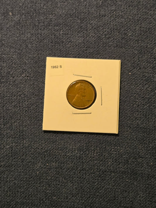1952-S Lincoln Wheat Penny