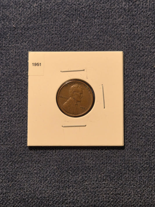 1951 Lincoln Wheat Penny