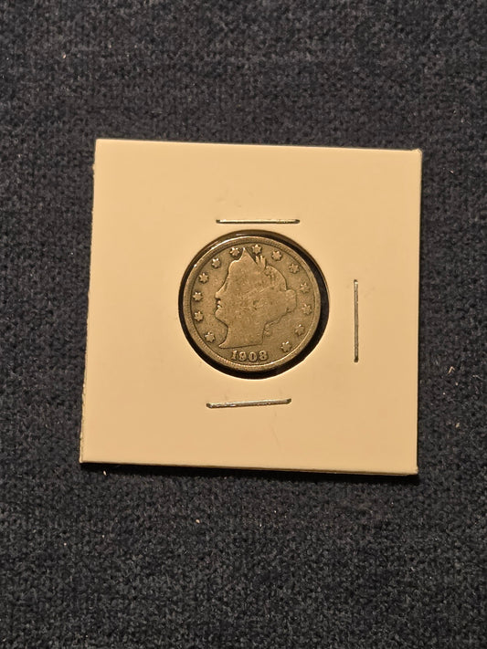 1908 Liberty Head “V” Nickel