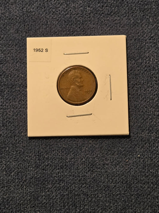 1952-S Lincoln Wheat Penny